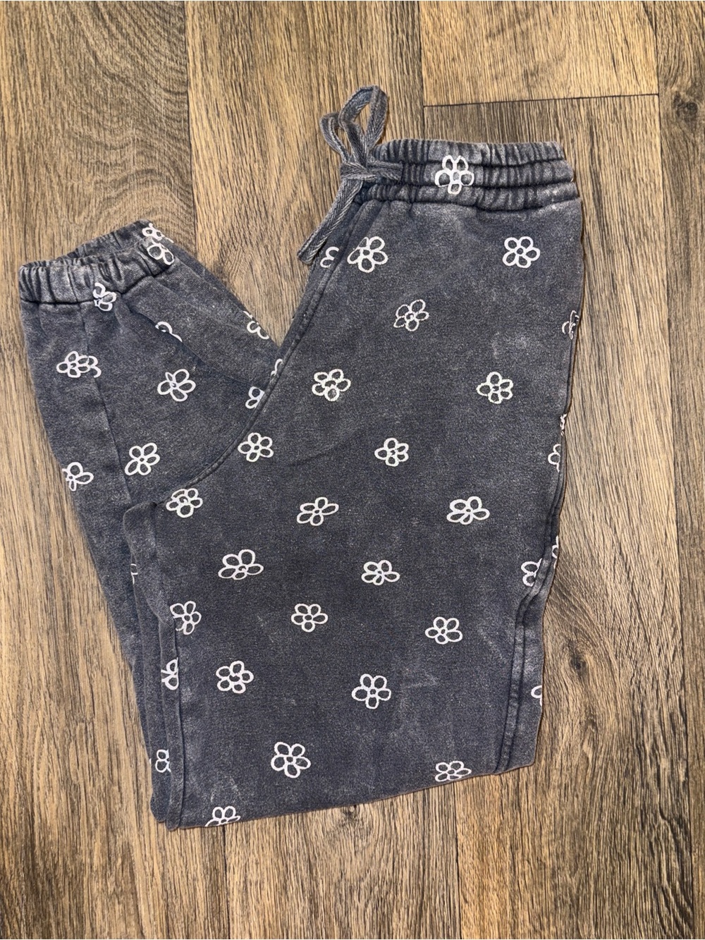 motel grey floral sweatpants xs y2k lounge